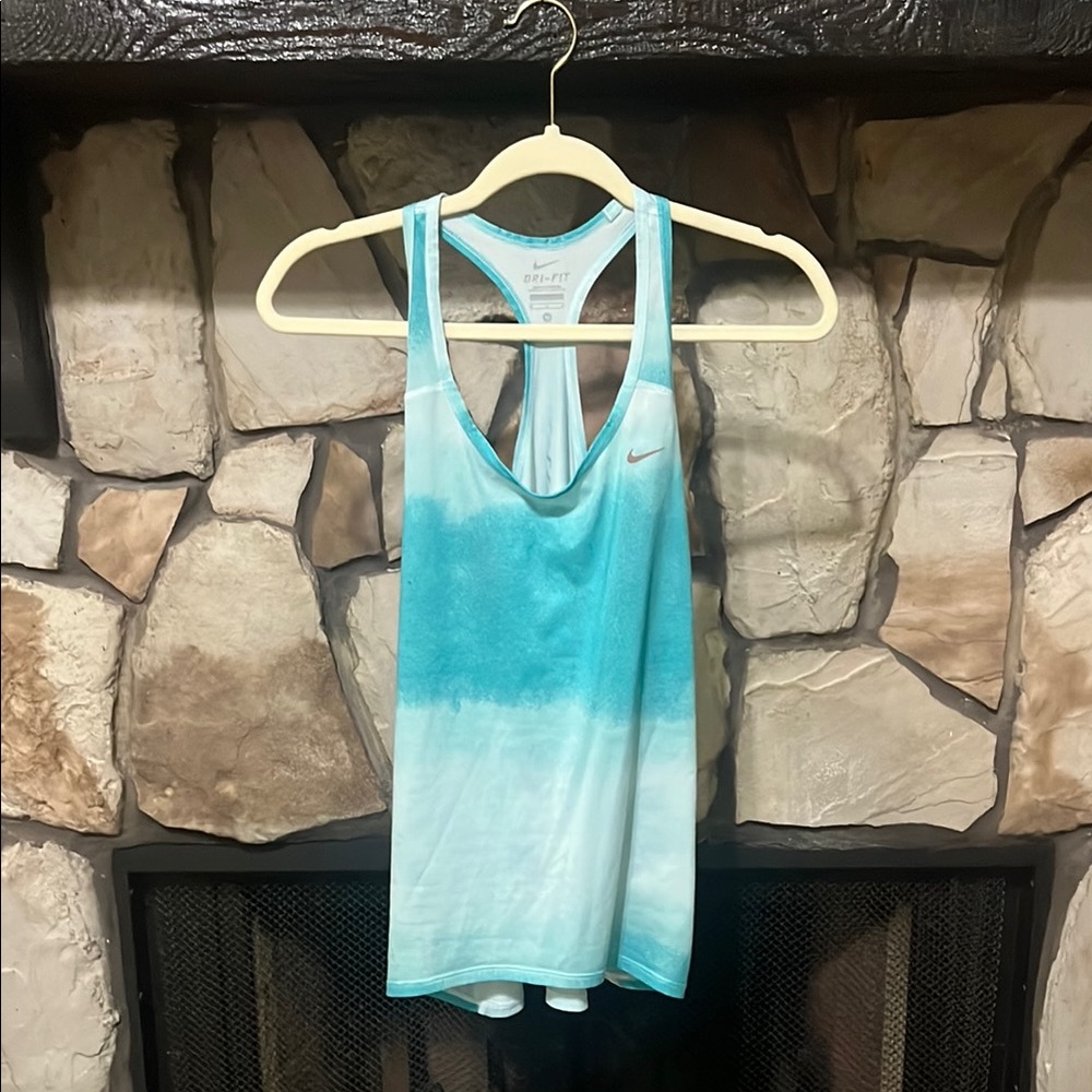 Nike Blue Tank Top with Cut Out Relaxed Style